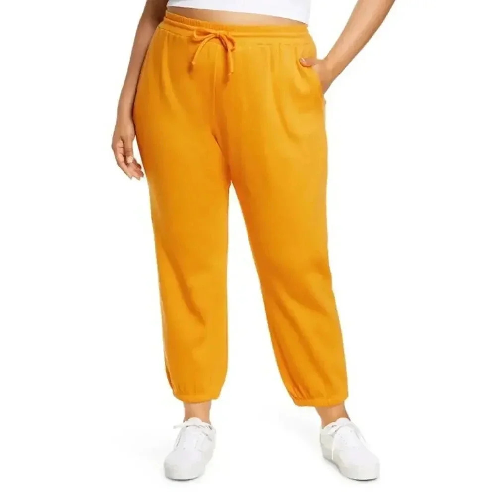 BP Nordstrom Joggers Sweats Orange Sweatpants Cozy Pants Lounge Plus Size v6x